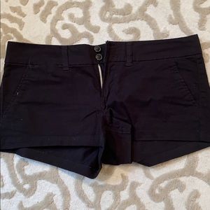 stretch black shorts